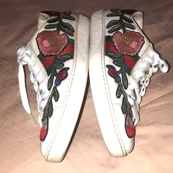 Rare GUCCI Ace floral LOGO sneakers--excellent condition - Picture 12 of 15